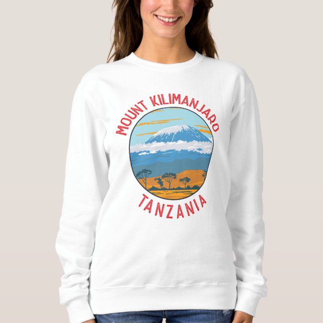 Kilimanjaro Tansania Distressed Circle Sweatshirt (Vorderseite)