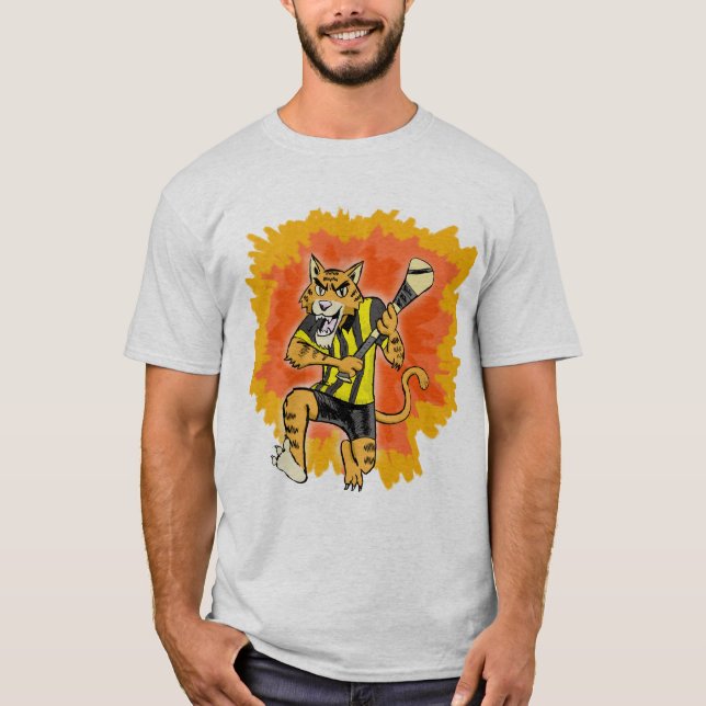 Kilkenny-Katze, die GAA schleudert T-Shirt (Vorderseite)