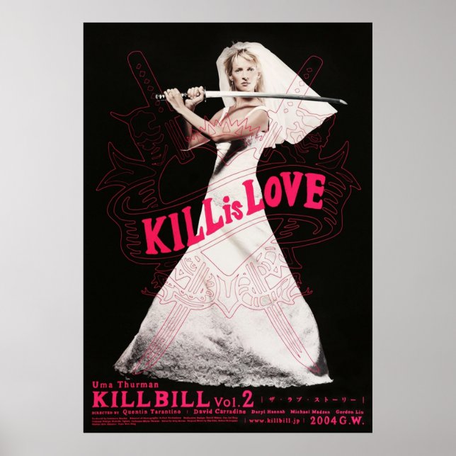 Kill Bill Volume 2 Vintager japanischer Film Poster (Vorne)