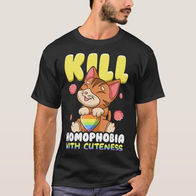 Kill Homophobia with Cuteness Equality T-Shirt (Vorderseite)