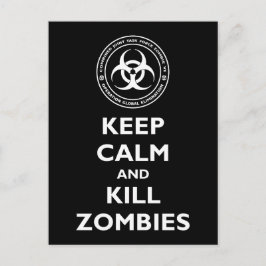 Kill Zombies Postkarte