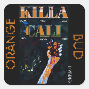 KILLA CALI ORANGE BUD QUADRATISCHER AUFKLEBER