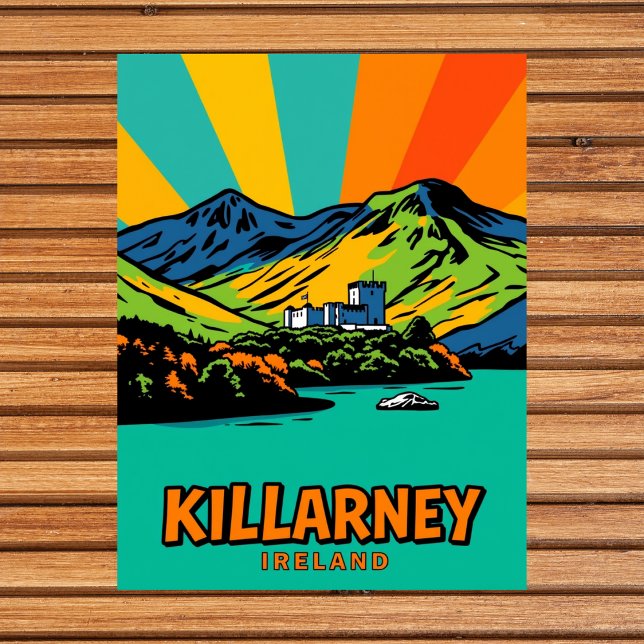 Killarney, Ireland Lake Art Travel Postkarte (Killarney, Ireland Lake Art Travel Postcard
)