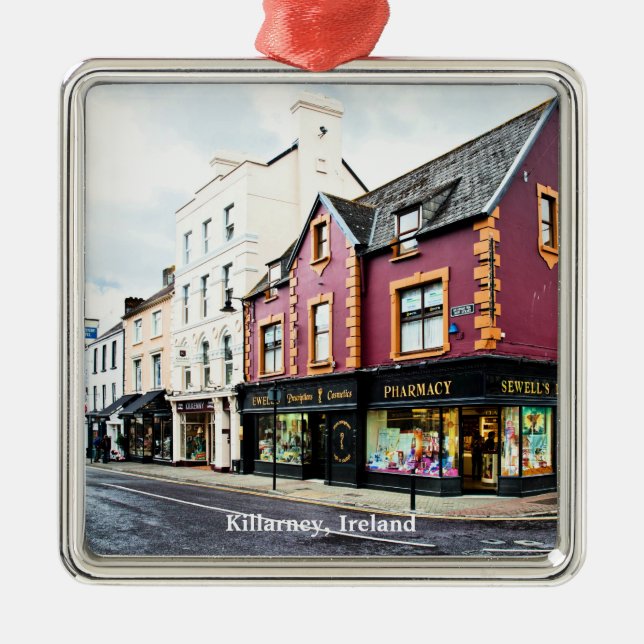 Killarney, Ireland street view Postcard Ornament Aus Metall (Vorne)
