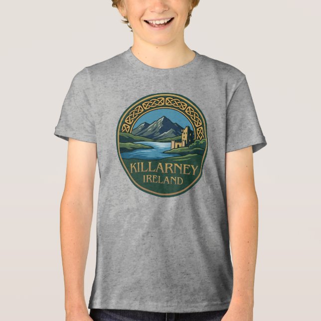 Killarney Ireland Tri-Blend Shirt (Vorderseite)