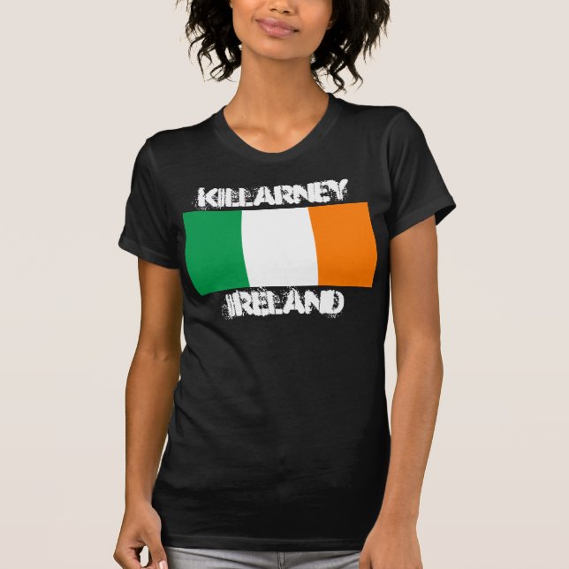 Killarney, Irland mit irischer Flagge T-Shirt (Vorderseite)