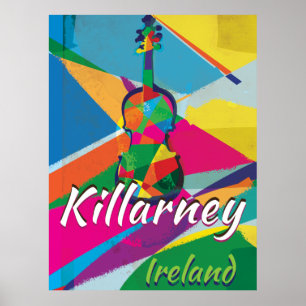 Killarney Irland Vintage Reiseplakat Poster