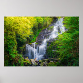 Killarney Irland Wasserfall Druck | Wald Kunst Poster