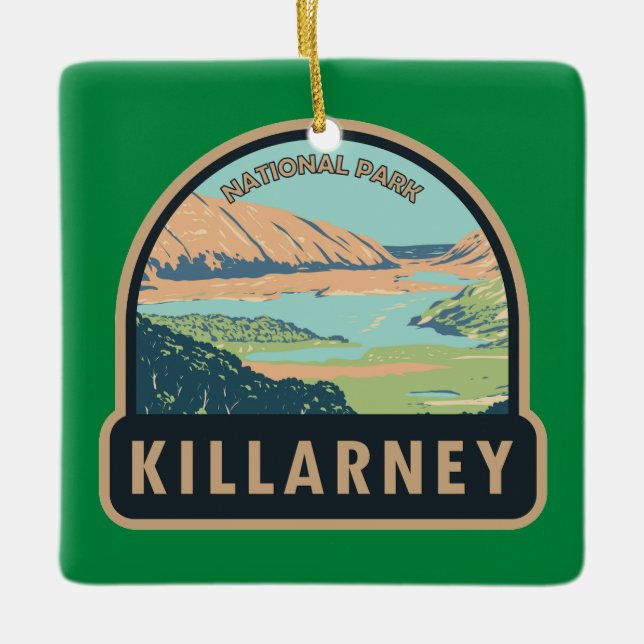 Killarney National Park Irland Reisen Vintag Keramikornament (Vorderseite)
