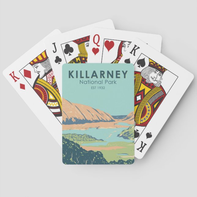 Killarney National Park Irland Reisen Vintag Spielkarten (Rückseite)