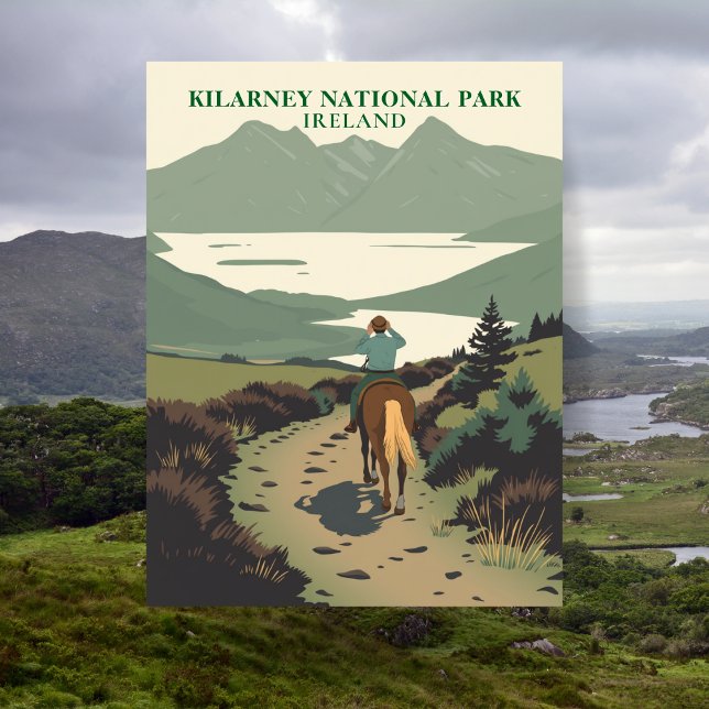 Killarney National Park Reiten Postkarte (Killarney National Park postcard)