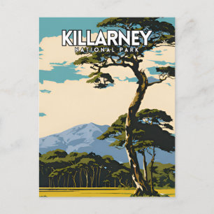 Killarney National Park Vintage Travel Poster Postkarte