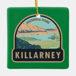 Killarney Nationalpark Irland Reise Kunst Vintage Keramikornament