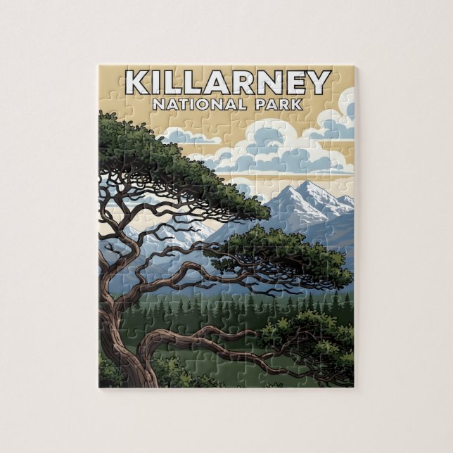 Killarney-Nationalpark Vintage-Reise Puzzle (Vertikal)