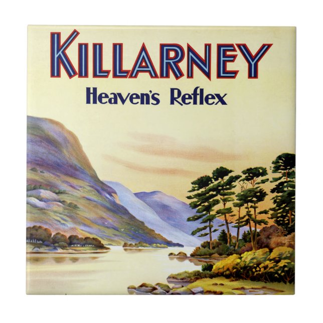 Killarney ~ Reflex des Himmels Fliese (Vorderseite)