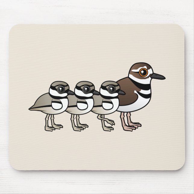 Killdeer u. drei Küken Mousepad (Vorne)