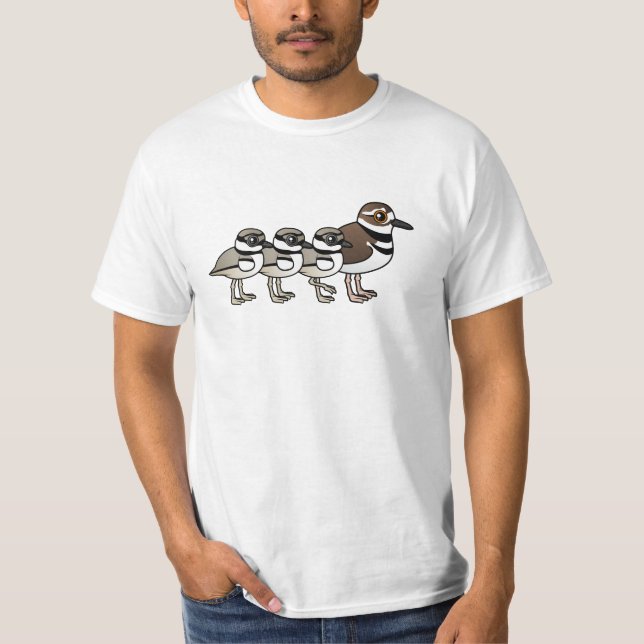 Killdeer u. drei Küken T-Shirt (Vorderseite)