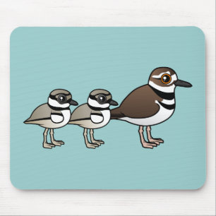 Killdeer u. zwei Küken Mousepad