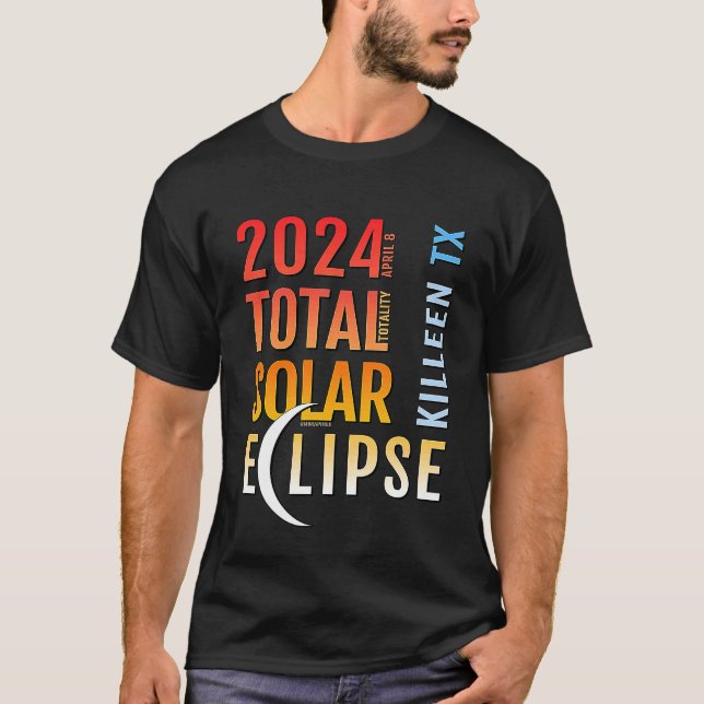 Killeen Texas TX Total Solar Eclipse 2024 5 T-Shirt (Vorderseite)