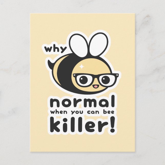 Killer Bee Postkarte (Vorderseite)