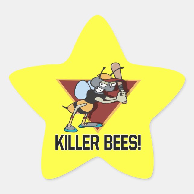 Killer Bienen Stern-Aufkleber (Vorderseite)