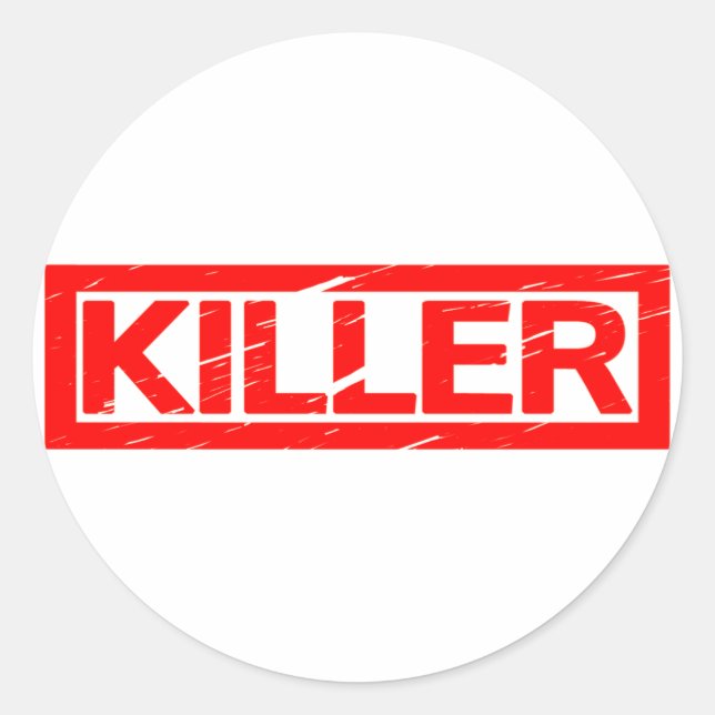 Killer-Briefmarke Runder Aufkleber (Vorderseite)