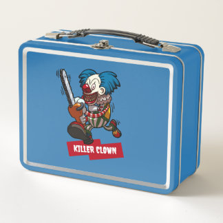 Killer Clown Halloween Horror Chainsaw Cartoon Metall Brotdose