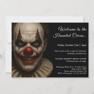 Killer Clown Halloween Kostüm Party Einladung