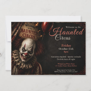 Killer Clown Halloween-Kostüm-Party-Einladung Einladung
