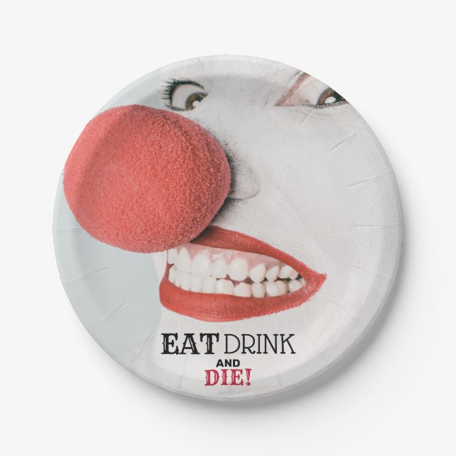 Killer Clown, Halloween-Party Pappteller (Vorderseite)