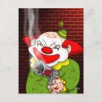 Killer Clown Postkarte
