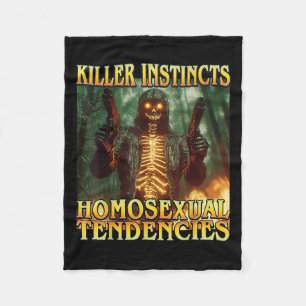 Killer Instinkte Homoual Tendenzen - Funny Skelet Fleecedecke