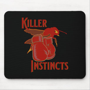 Killer Instinkte Killer Bienen und Boxhandschuhe Mousepad