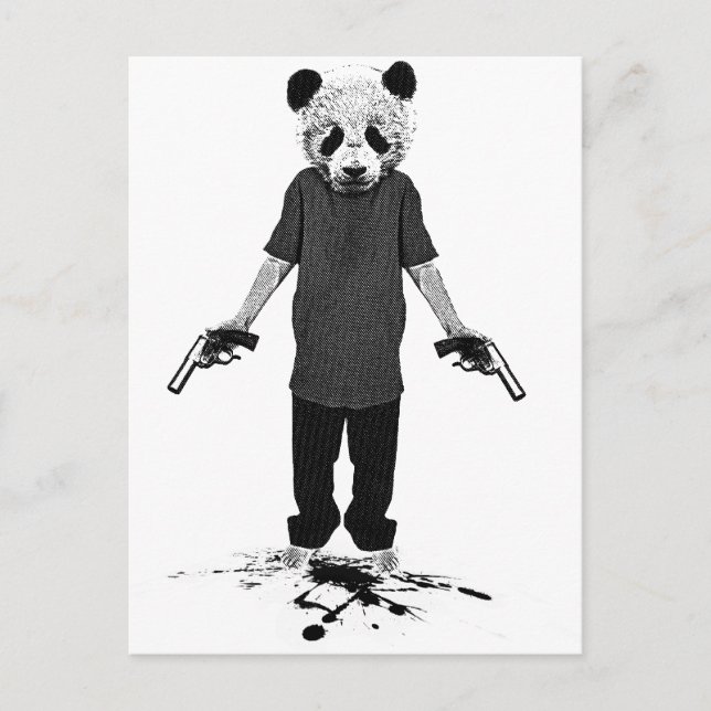 Killer Panda Postkarte (Vorderseite)