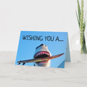 KILLER SHARK FUNNY BIRTHDAY CARD KARTE