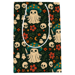 Killer Shroom Skull & Blume Muster Mittlere Geschenktüte
