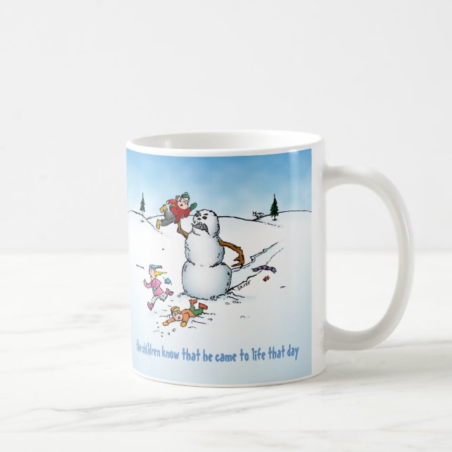Killer Snowman Funny Cartoon Tasse (Rechts)
