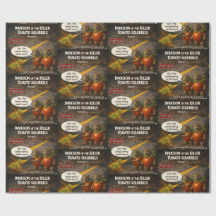 Killer-Tomaten-Eichhörnchen-Filmparodie Geschenkpapier