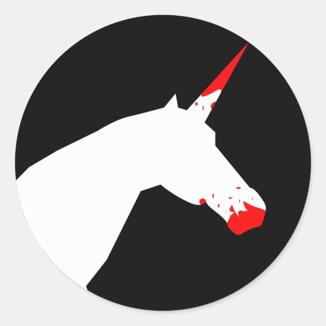 Killer Unicorns (nur Bild) Runder Aufkleber (Vorderseite)