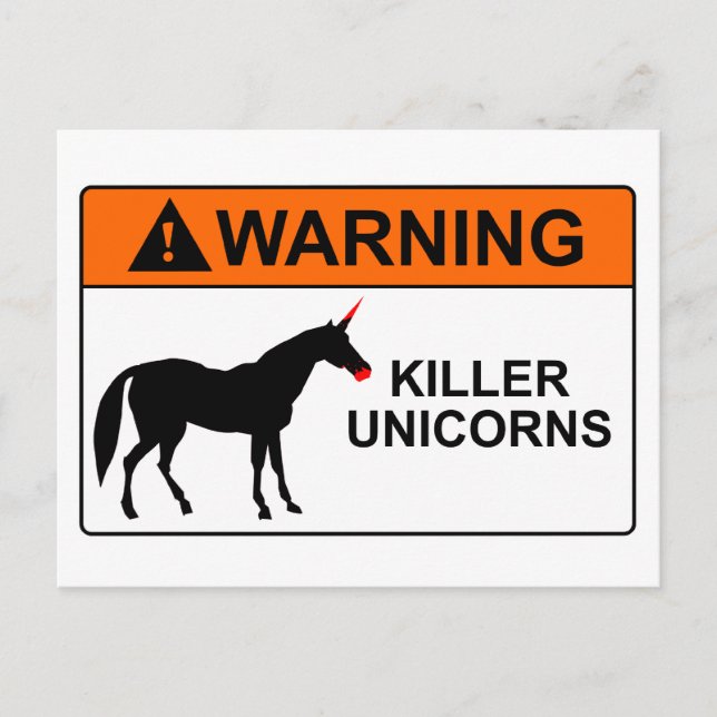 Killer Unicorns Postkarte (Vorderseite)