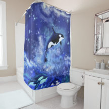 Killer Whale Duwer Vorhang