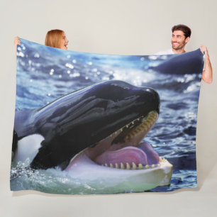 KILLER WHALE FLEECEDECKE