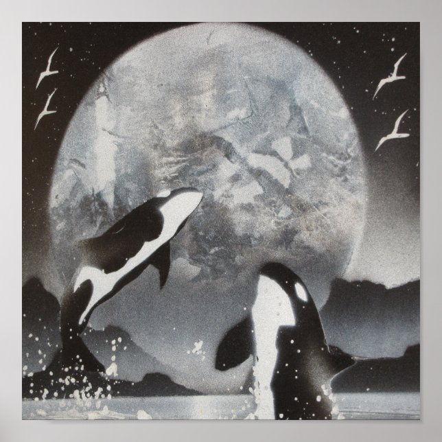 Killer Whale Gerahmt Poster (Vorne)