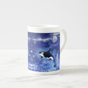 Killer Whale Knochen China Tasse