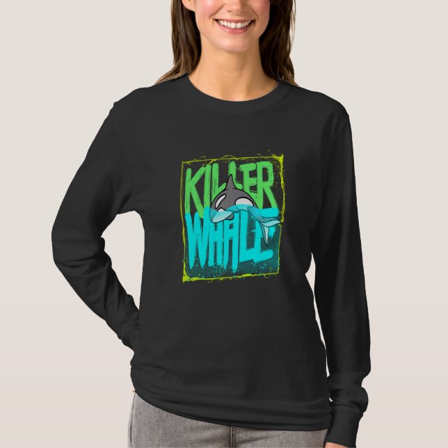 Killer Whale Ocean Orcas Swea T-Shirt (Vorderseite)