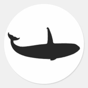 Killer Whale - Orca (Abbildung) Runder Aufkleber