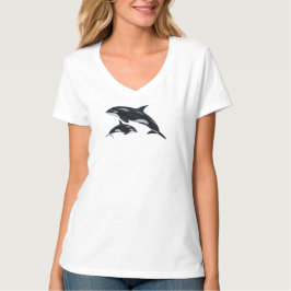 Killer Whale V-Neck T - Shirt