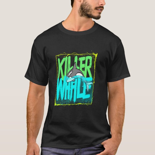 Killer Whaler Ozean Orcas Long Sleeve T-Shirt (Vorderseite)