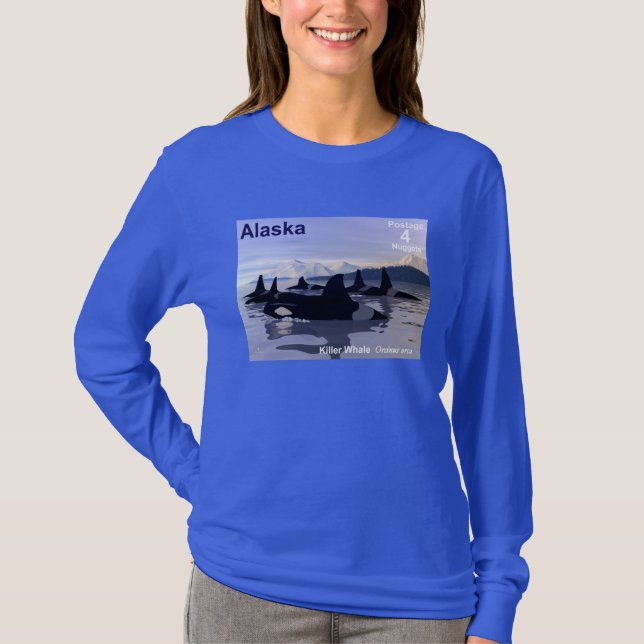 Killer Whales - Alaska Postage T-Shirt (Vorderseite)