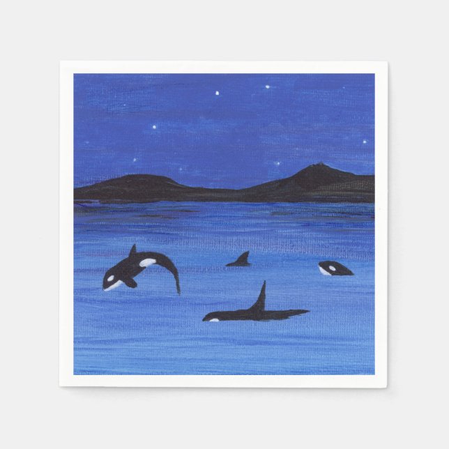 Killer Whales Serviette (Vorderseite)